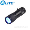 9led 395 nm Linteria UV Luz negra